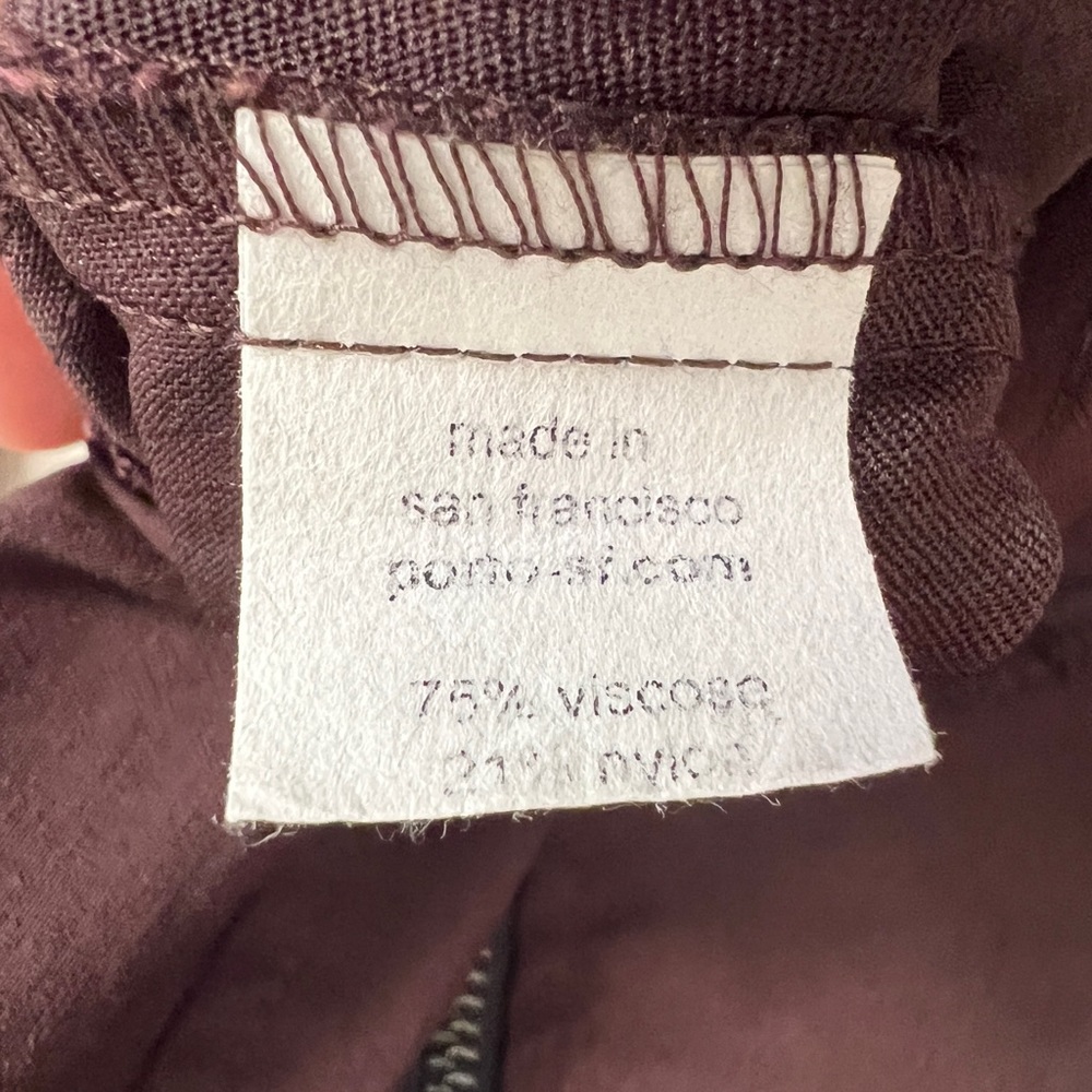PORTO SF Asymmetrical Zip Contrast Seam Moto Jacket in Brown - Picture 5 of 7